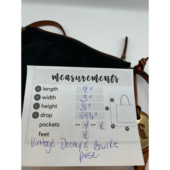 Vintage Dooney & Bourke Nylon Crossbody Black Purse Y2K 90s - Picture 16 of 16